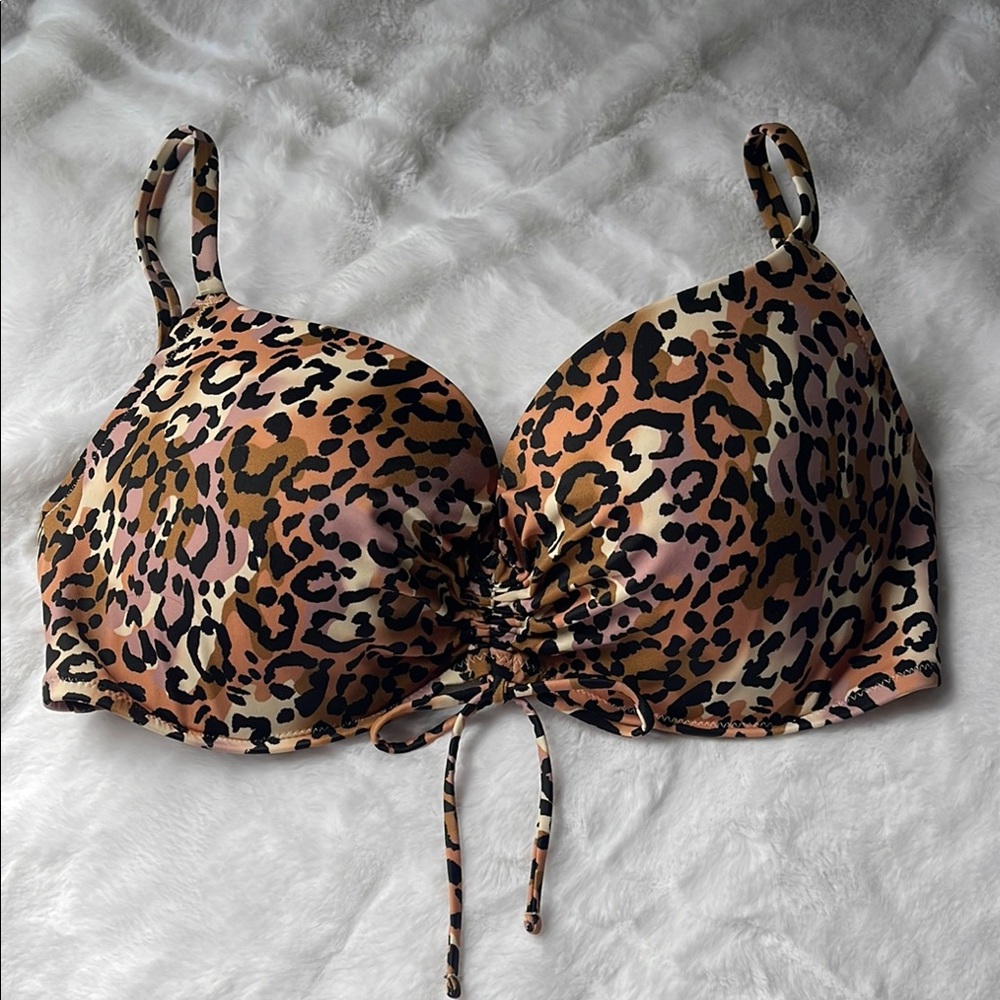 Shade & Shore Leopard Print Bikini Top